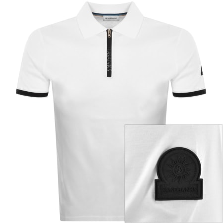 Product Image for Sandbanks Silicone Zip Polo T Shirt White