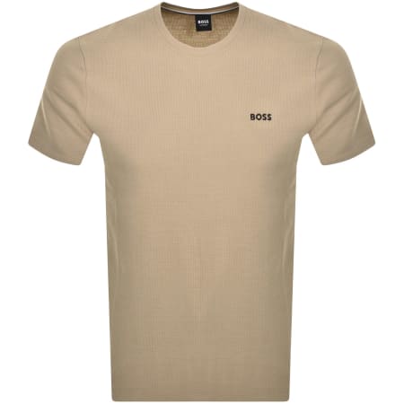 Product Image for BOSS Waffle T Shirt Beige