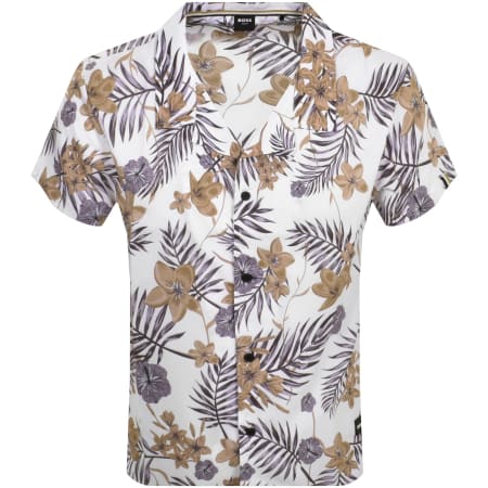 Product Image for BOSS Beach Short Sleeved Shirt White