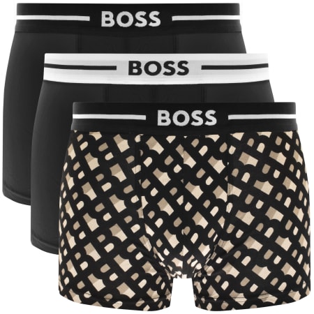 Product Image for BOSS Bodywear 3 Pack Trunks Black