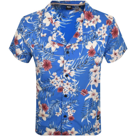 Product Image for BOSS Beach Short Sleeved Shirt Blue