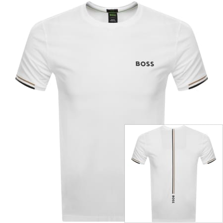 Product Image for BOSS Tee MB Stretch Slim Fit T Shirt White