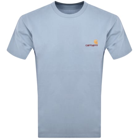 Product Image for Carhartt WIP American Script Logo T Shirt Blue