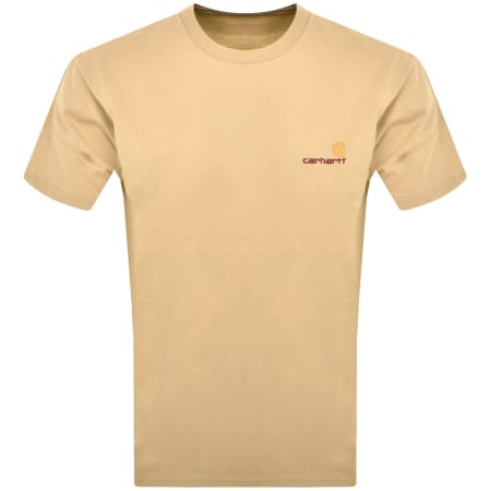 Product Image for Carhartt WIP American Script Logo T Shirt Yellow