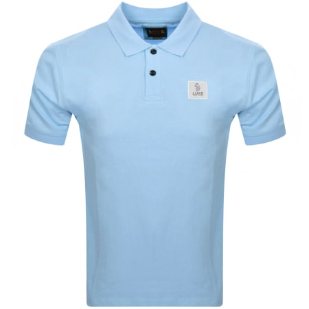 Product Image for Luke 1977 Laos Patch Polo T Shirt Blue