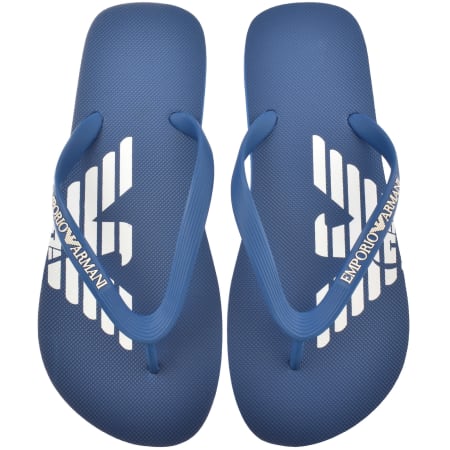 Product Image for Emporio Armani Logo Flip Flops Blue