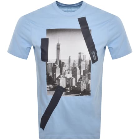 Product Image for Armani Exchange Crew Neck Graphic T Shirt Blue