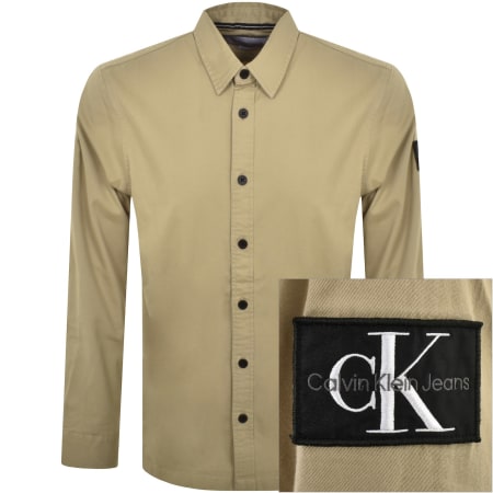 Product Image for Calvin Klein Jeans Badge Overshirt Jacket Beige