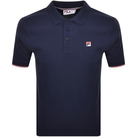 Recommended Product Image for Fila Vintage Tipped Rib Basic Polo T Shirt Navy