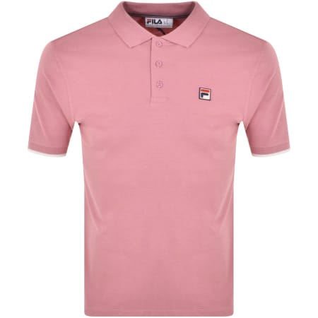 Product Image for Fila Vintage Tipped Rib Basic Polo T Shirt Pink