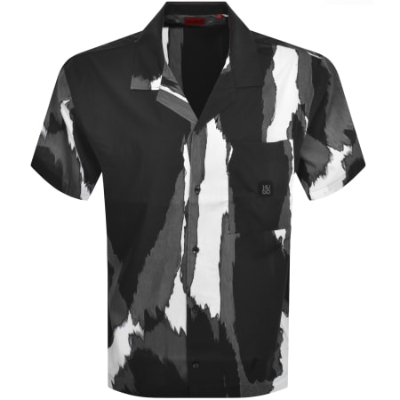 Product Image for HUGO Short Sleeved Egeeno Shirt Black