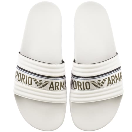 Product Image for Emporio Armani Logo Sliders White