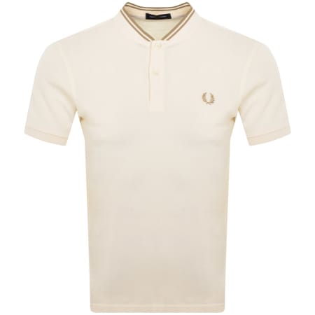 Product Image for Fred Perry Bomber Collar Polo T Shirt Cream