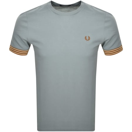 Product Image for Fred Perry Striped Cuff T Shirt Blue