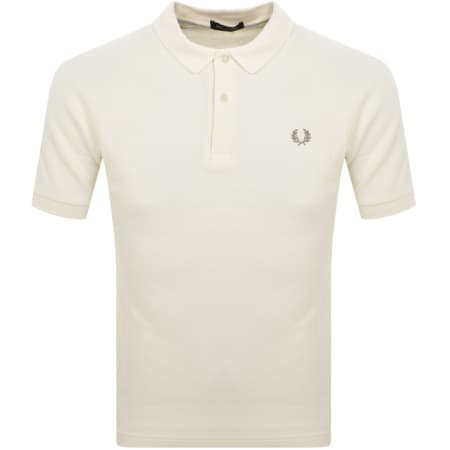 Product Image for Fred Perry Rib Panel Polo T Shirt Cream
