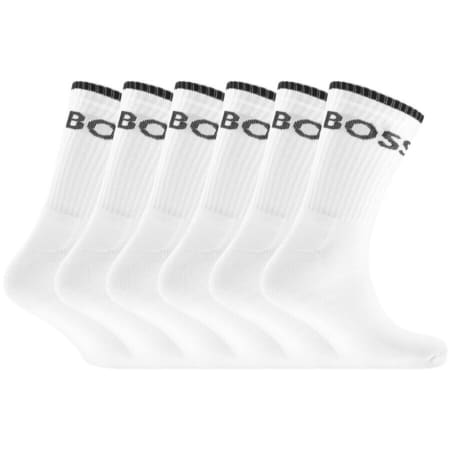 Product Image for BOSS Six Pack Crew Socks White