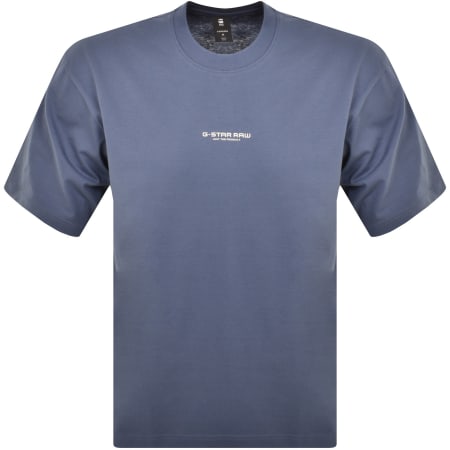 Product Image for G Star Raw Boxy Logo T Shirt Blue