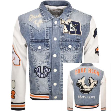 Product Image for True Religion Jimmy Denim Varsity Jacket Blue