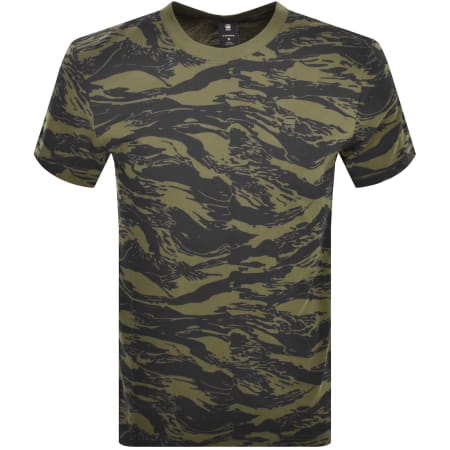 Product Image for G Star Raw Tiger Camo T Shirt Green