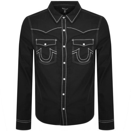 Product Image for True Religion Flatlock Western Shirt Black