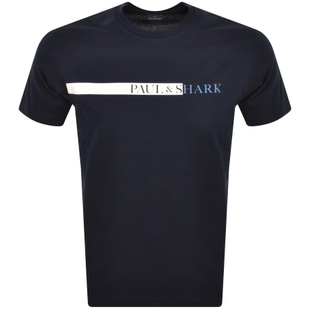 Product Image for Paul And Shark Short Sleeved Logo T Shirt Navy