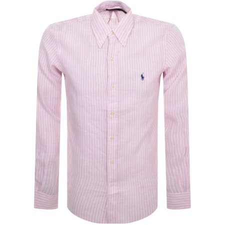 Product Image for Ralph Lauren Striped Long Sleeved Shirt Pink