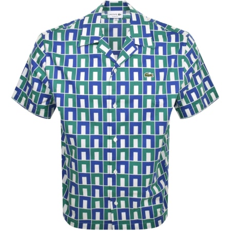 Product Image for Lacoste Patterned Short Sleeved Shirt White