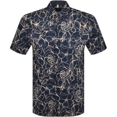 Product Image for Ted Baker Cavu Abstract Floral Shirt Navy