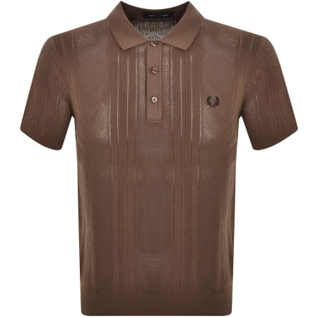 Product Image for Fred Perry Knitted Polo T Shirt Brown