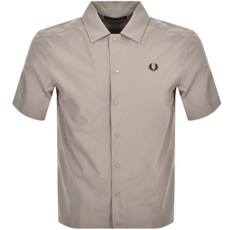 Product Image for Fred Perry Panelled Poplin Beach Shirt Grey