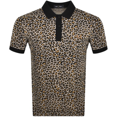 Recommended Product Image for Fred Perry Leopard Print Polo T Shirt Grey