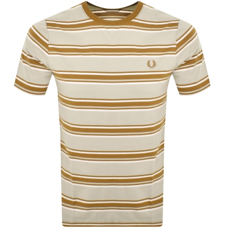 Product Image for Fred Perry Stripe T Shirt Brown