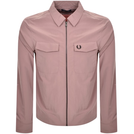 Product Image for Fred Perry Zip Overshirt Pink