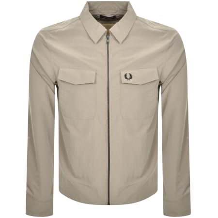 Product Image for Fred Perry Zip Overshirt Grey