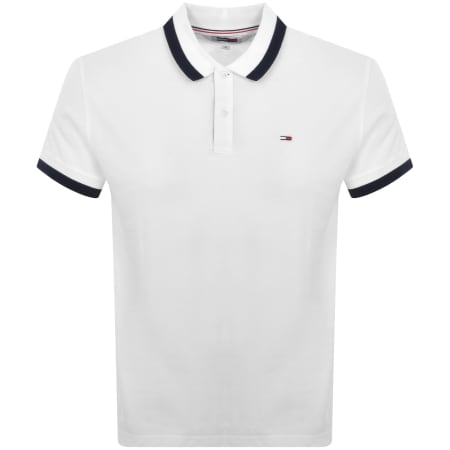 Product Image for Tommy Jeans Solid Tipped Polo Shirt White