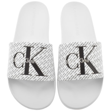 Product Image for Calvin Klein Jeans All Over Print Sliders White