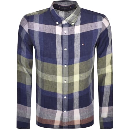 Product Image for Tommy Hilfiger Check Long Sleeve Shirt Navy