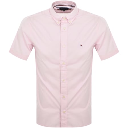 Product Image for Tommy Hilfiger Short Sleeve Flex Poplin Shirt Pink
