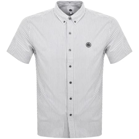 Product Image for Pretty Green Short Sleeve Stripe Shirt Grey