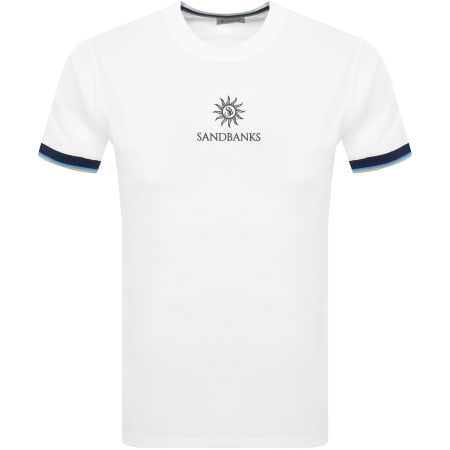 Product Image for Sandbanks Tipped Logo T Shirt White