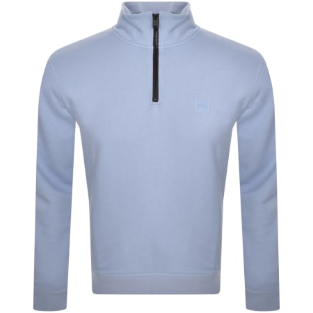Product Image for BOSS Zetrust Half Zip Sweatshirt Blue
