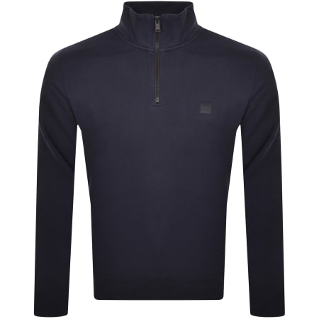 Product Image for BOSS Zetrust Half Zip Sweatshirt Blue