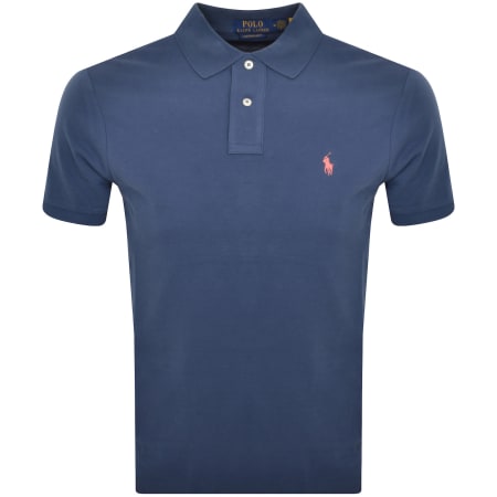 Product Image for Ralph Lauren Custom Slim Polo T Shirt Blue