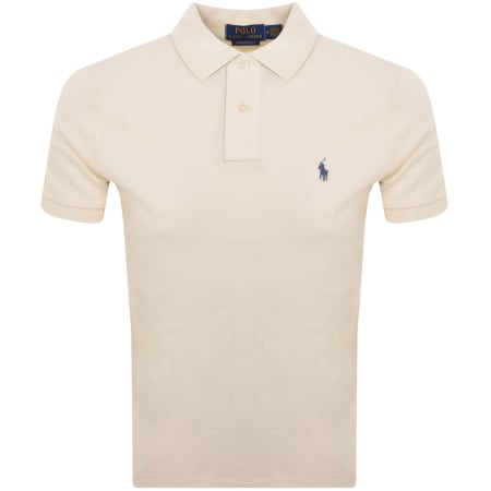 Product Image for Ralph Lauren Custom Slim Polo T Shirt Cream