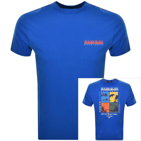 Product Image for Napapijri S Gras Short Sleeve T Shirt Blue