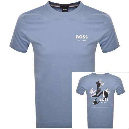 Recommended Product Image for BOSS Thompson 24 Logo T Shirt Blue