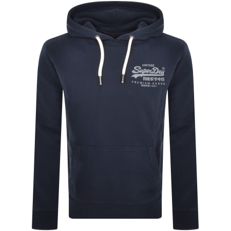 Product Image for Superdry Heritage Logo Hoodie Navy
