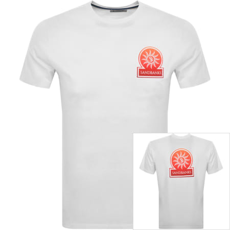 Product Image for Sandbanks Badge Logo T Shirt White