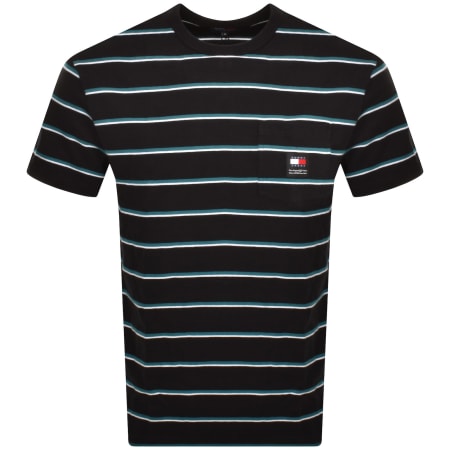 Product Image for Tommy Jeans Easy Stripe T Shirt Black