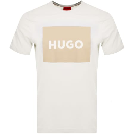 Product Image for HUGO Dulive Crew Neck T Shirt White